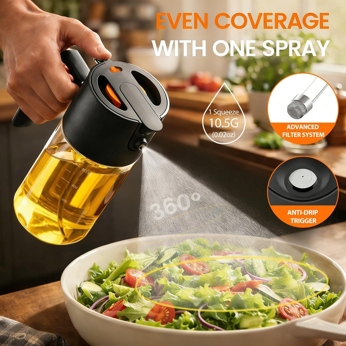 Costop Professional oil sprayer pour function for quick pan seasoning
