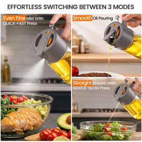 Costop Professional oil sprayer in stream mode for even coating on grill and trays.