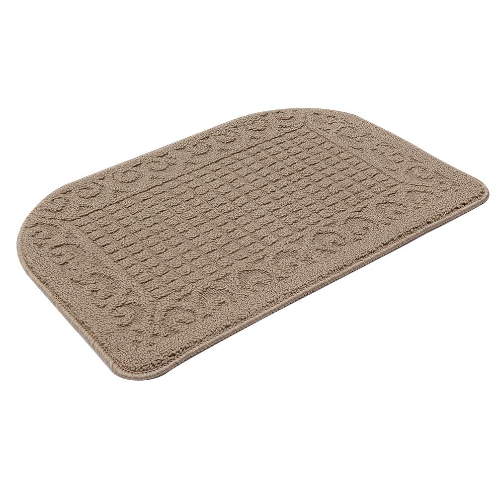 COSY HOMEER anti-slip kitchen rug 27x18 in beige reduces slip risk on busy floors.