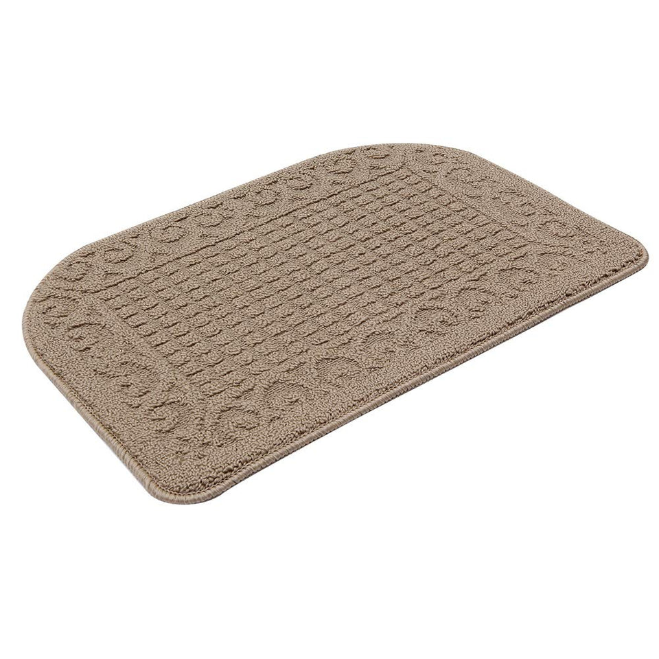 COSY HOMEER anti-slip kitchen rug 27x18 in beige reduces slip risk on busy floors.
