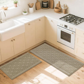 COSY HOMEER beige kitchen mat adds subtle style to décor.