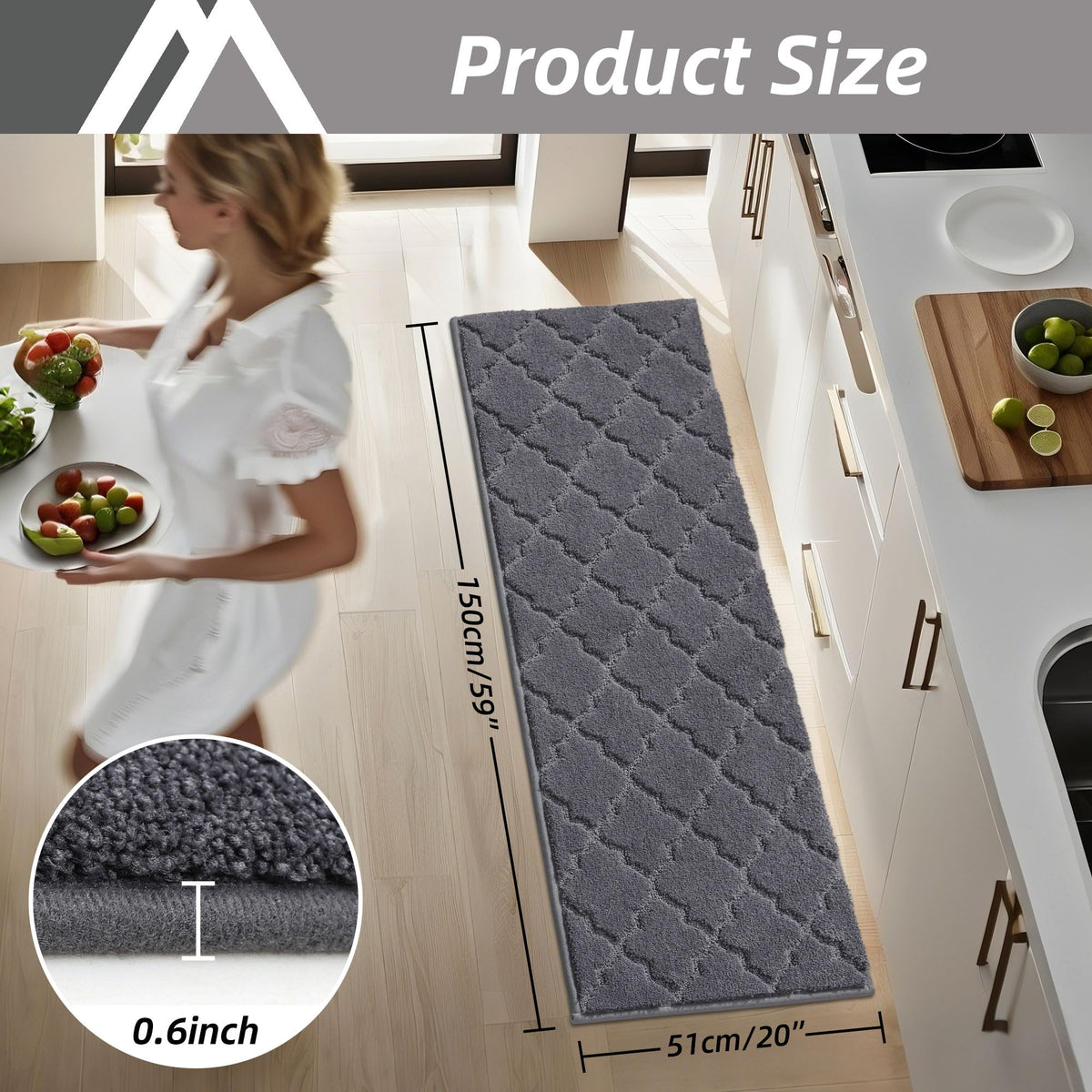 COSY HOMEER durable polyester construction withstands daily kitchen use.