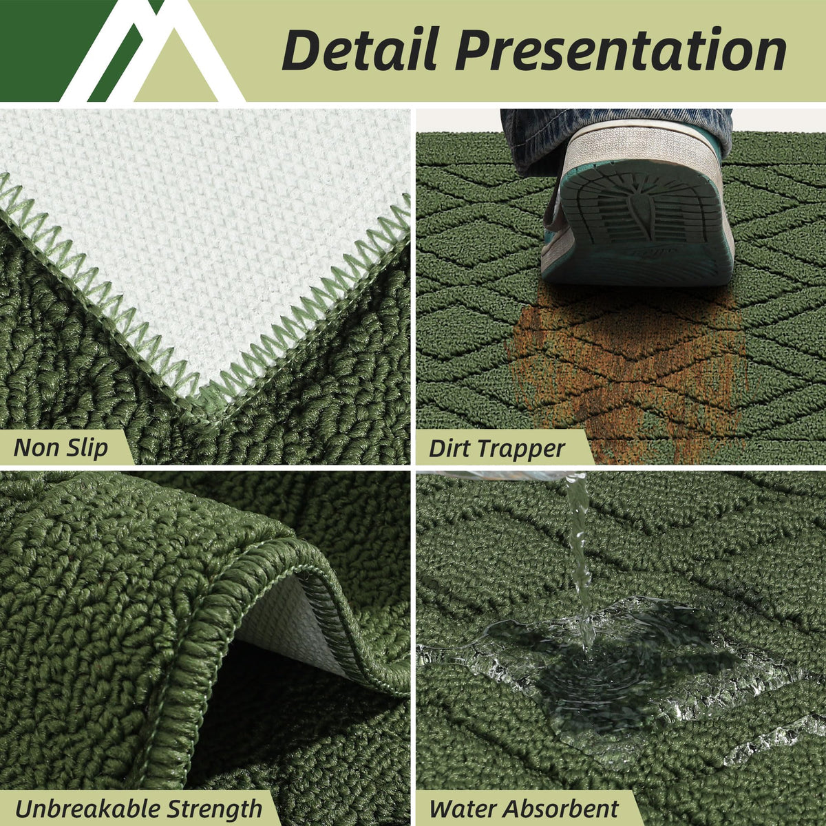 COSY HOMEER stain-resistant kitchen mat helps keep floors clean.