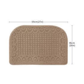 COSY HOMEER machine-washable kitchen mat beige for easy cleaning after cooking.