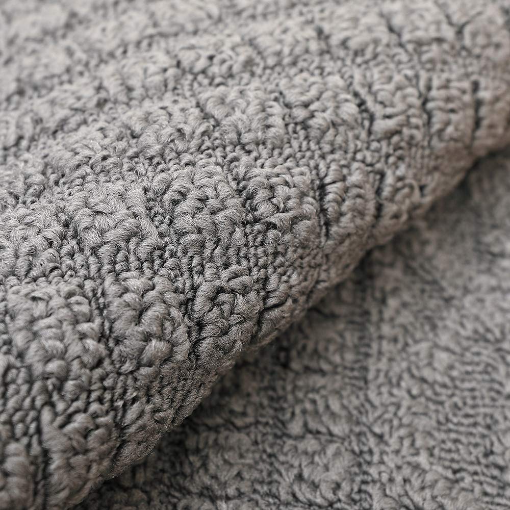 COSY HOMEER machine-washable kitchen rug in grey for easy cleaning after cooking.