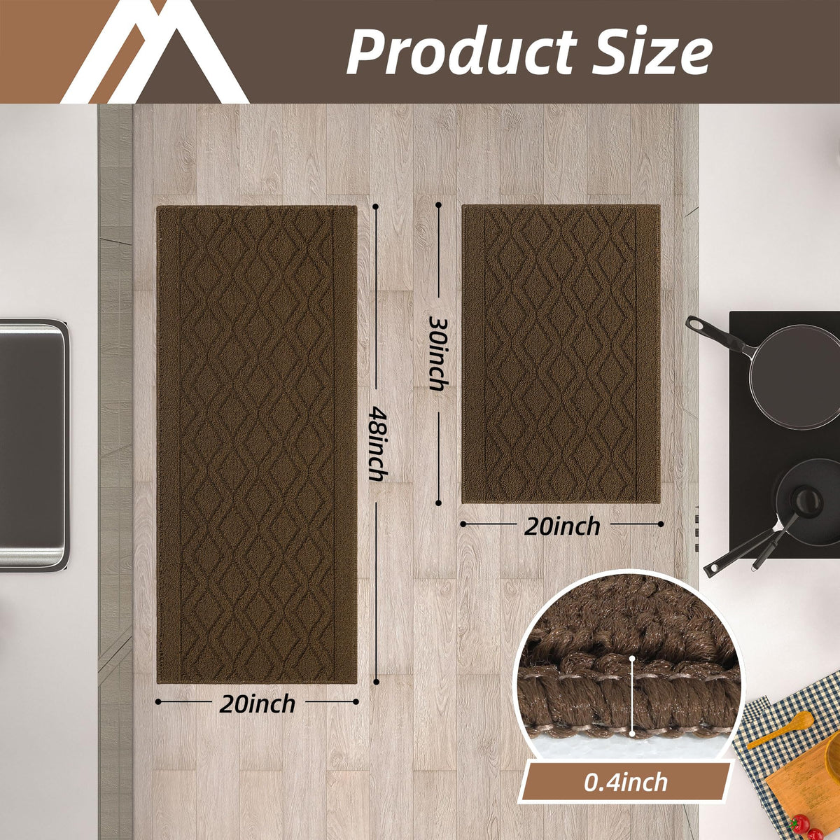 COSY HOMEER soft mats offer cushioned comfort during long kitchen tasks.