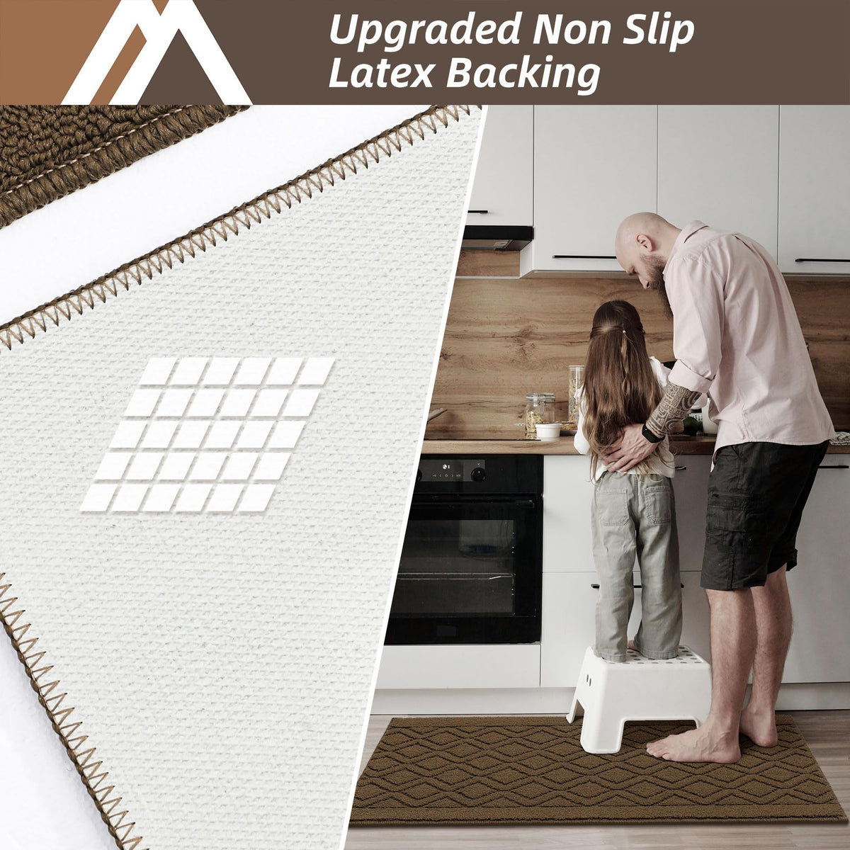 COSY HOMEER two-piece kitchen mat set for versatile room coverage.