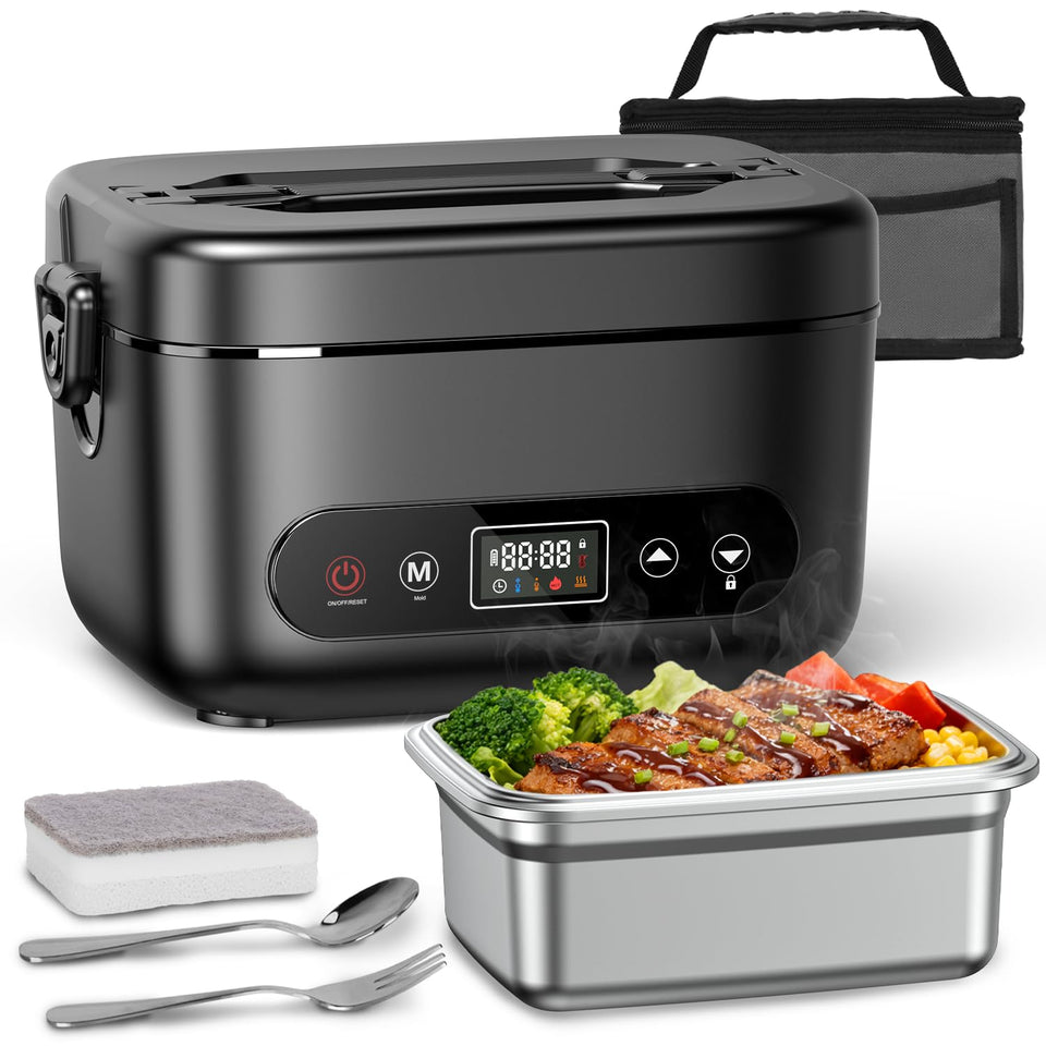 Cosy Life cordless lunchbox front view for quick hot meals at work.