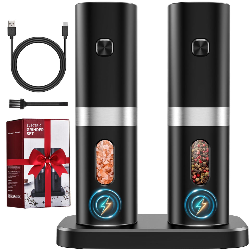COSYAIREY electric salt grinder with charging base ready to use