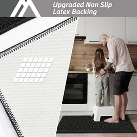COSY HOMEER anti-slip kitchen mat in black provides stable footing
