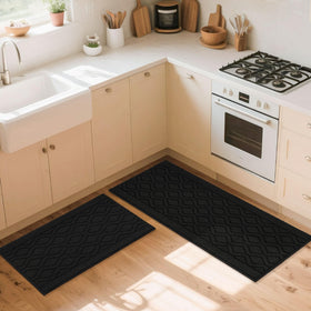 COSY HOMEER easy-clean black kitchen mats for quick maintenance