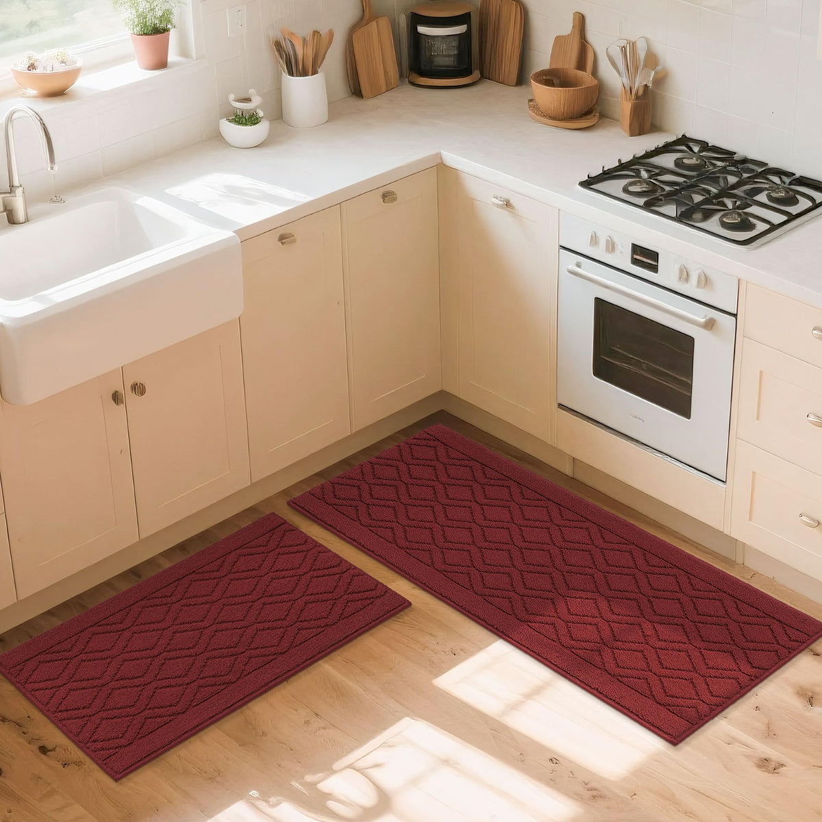 Easy-clean COSY HOMEER kitchen mats maintained with vacuuming