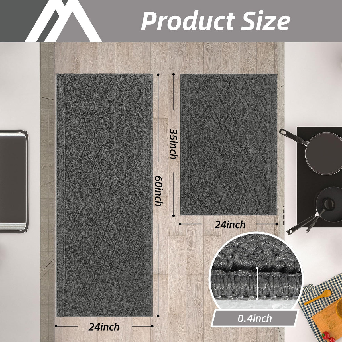 COSY HOMEER versatile kitchen mat for hallways, entryways, and counters