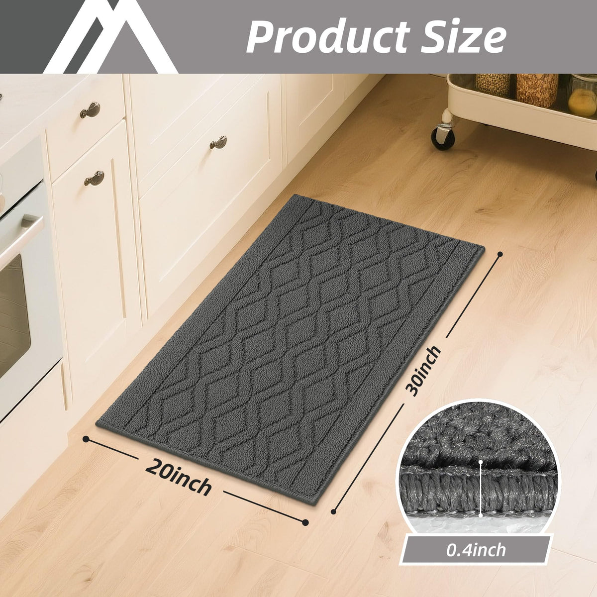 COSY HOMEER entryway rug adds style while absorbing spills at the doorway.