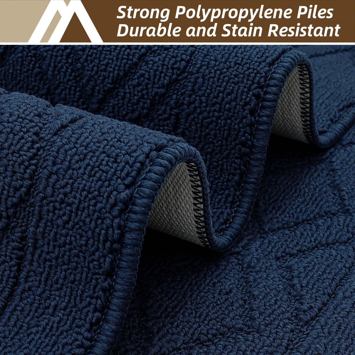COSY HOMEER kitchen rug set 30x20 navy absorbent mats catch spills near the sink.