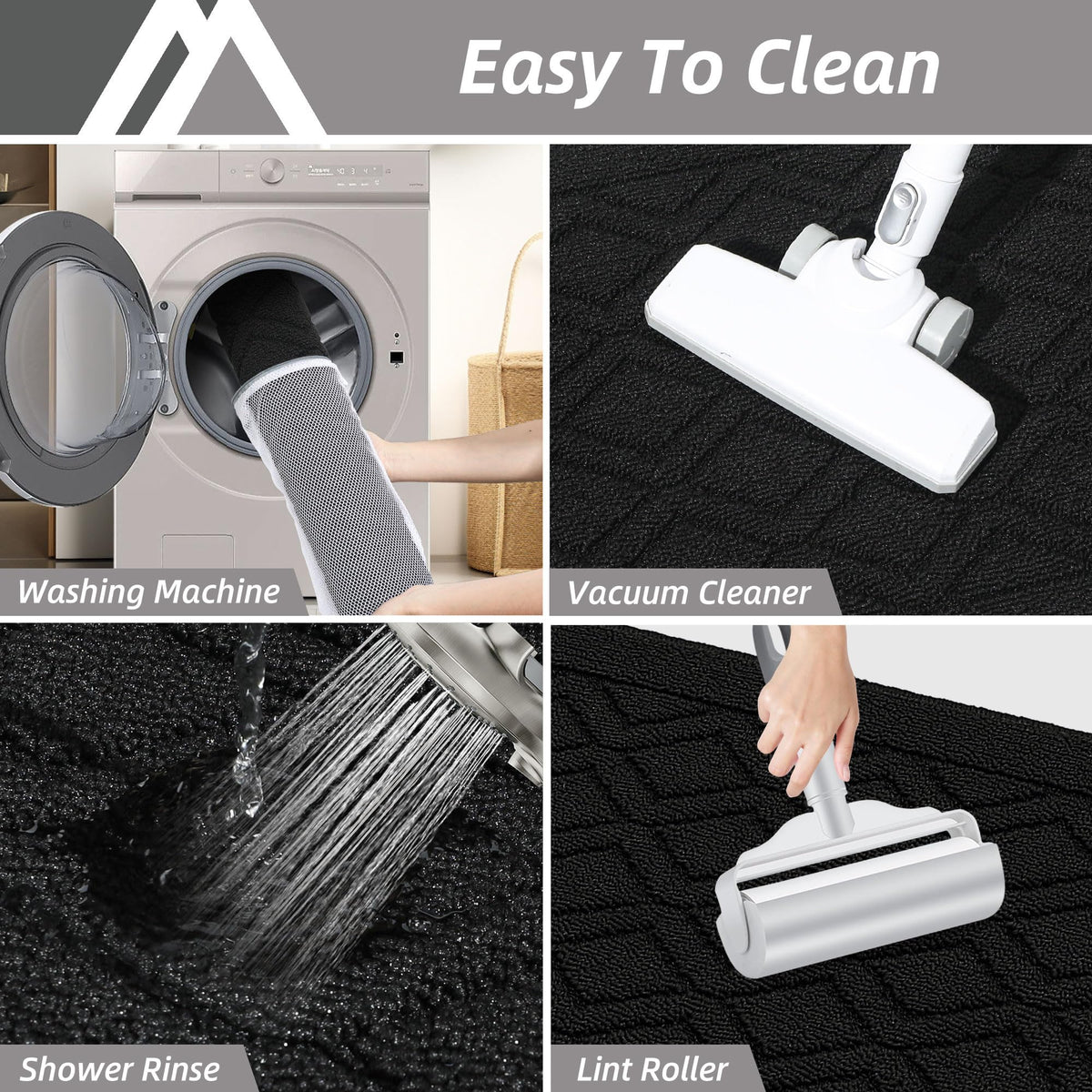 COSY HOMEER stain-resistant polypropylene kitchen mat protects floors
