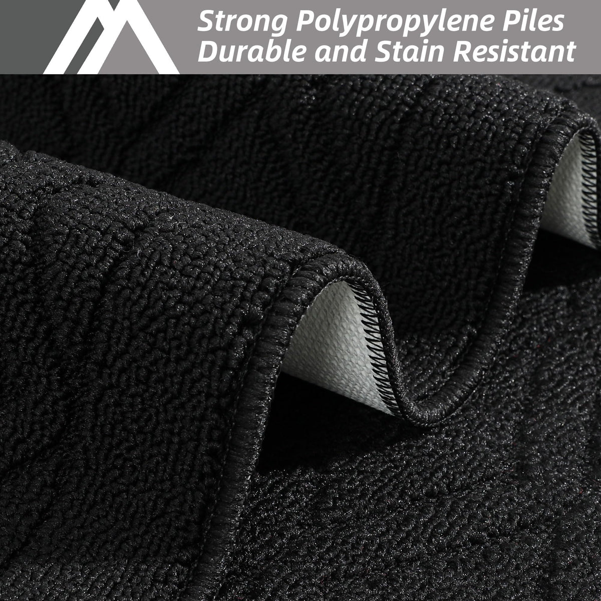 COSY HOMEER two-piece black kitchen mats in 48x20 and 30x20 for flexible coverage