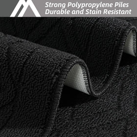 COSY HOMEER two-piece black kitchen mats in 48x20 and 30x20 for flexible coverage