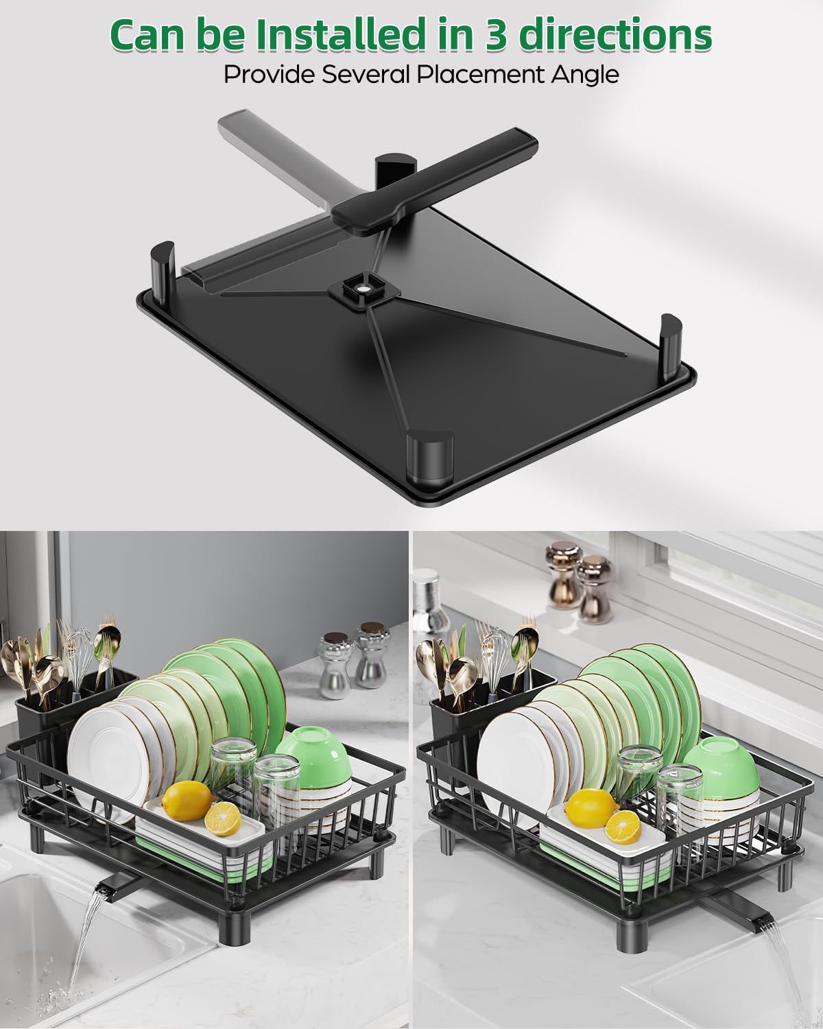 CosyPic stainless steel construction resists rust for daily dish drying.