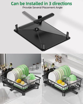 CosyPic stainless steel construction resists rust for daily dish drying.