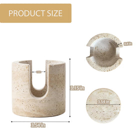 Cotivaye travertine sponge holder diffuser idea shows versatile use near sink and bedside.