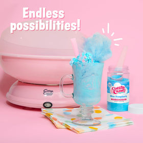 Cotton Candy Express shelf storage organization—keeps jars neatly arranged and accessible.