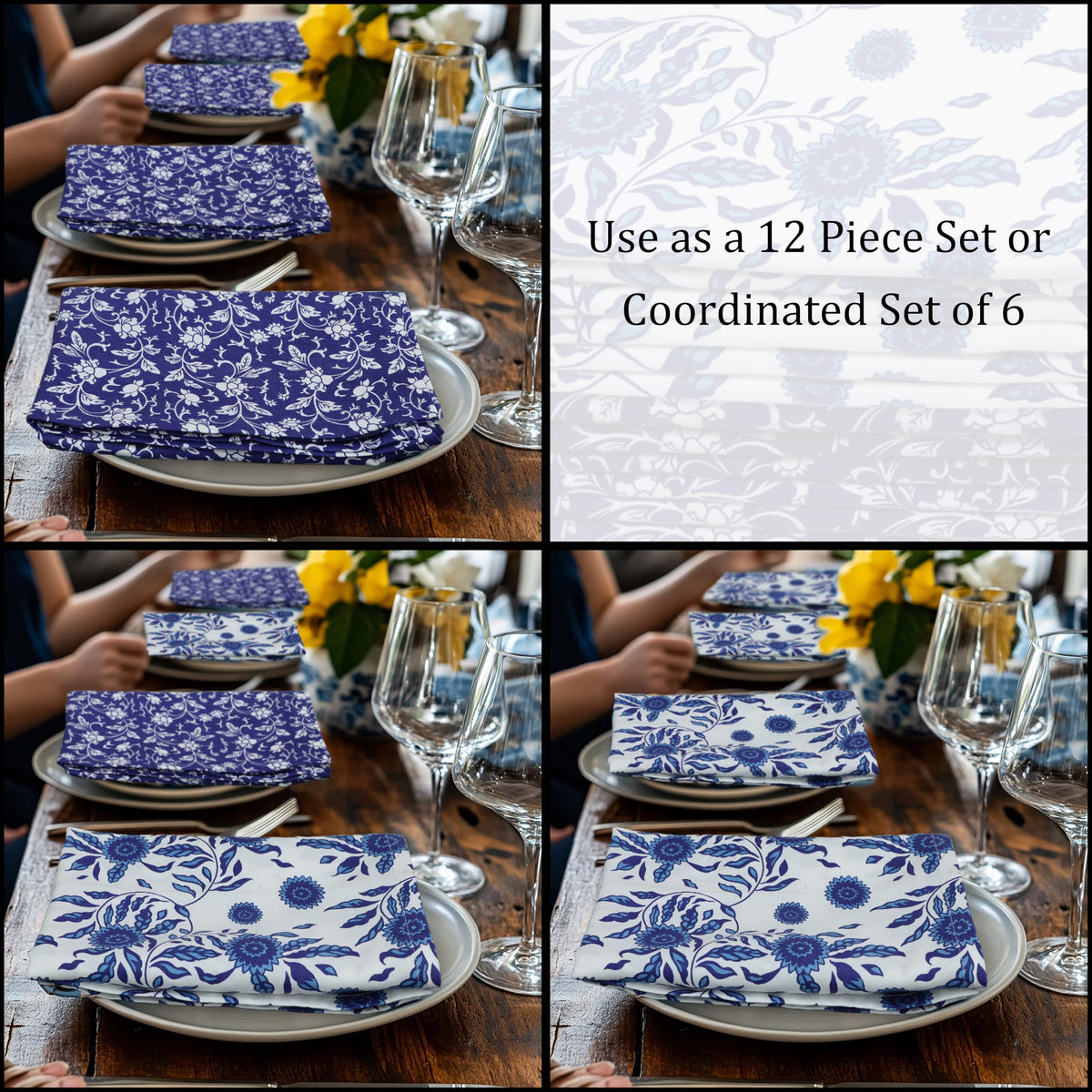 Cotton Craft napkins are machine washable for easy cleanup.