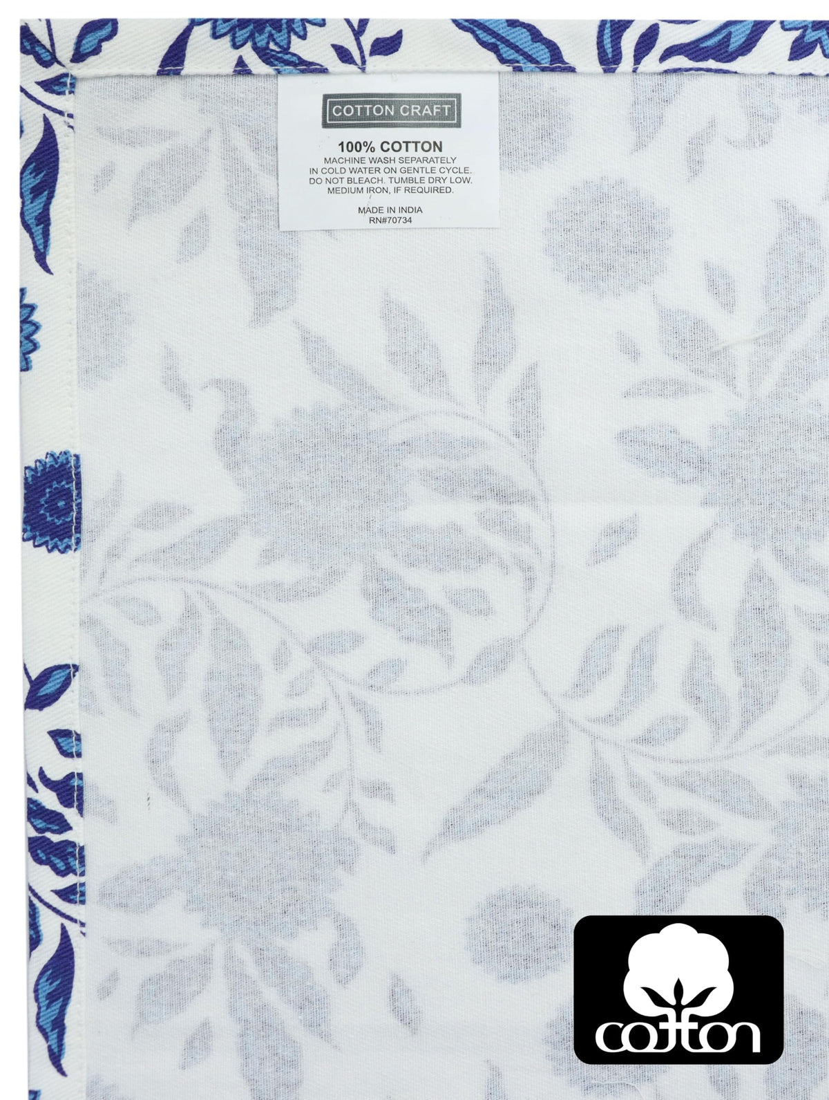 Cotton Craft two-tone set pairs with solids for versatile tables.