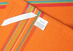 COTTON CRAFT colorful kitchen towels brighten counters while drying efficiently