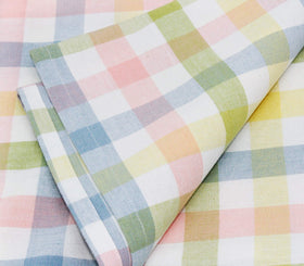 Cotton Craft Countryside Classic gingham buffalo plaid tablecloth elevates Easter table decor.