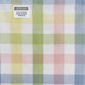 Cotton Craft napkin hem close-up showing neat stitching and quality