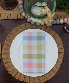 Cotton Craft Easter-ready gingham buffalo plaid napkins for holidays