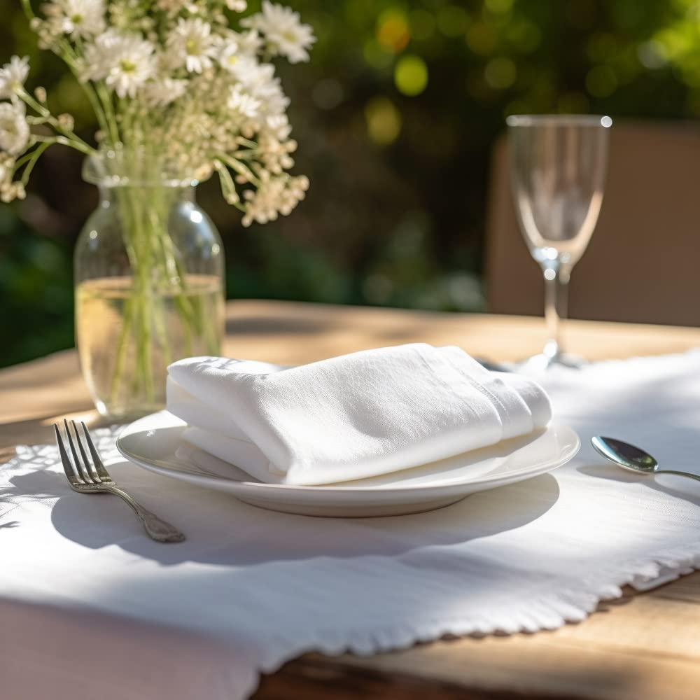 COTTON CRAFT napkins on dining table illustrating versatile use for holidays and everyday meals.