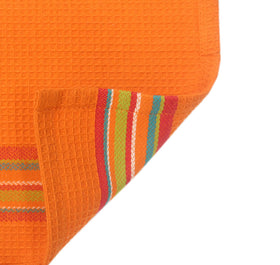 COTTON CRAFT salsa stripe towel promotes reusable drying options