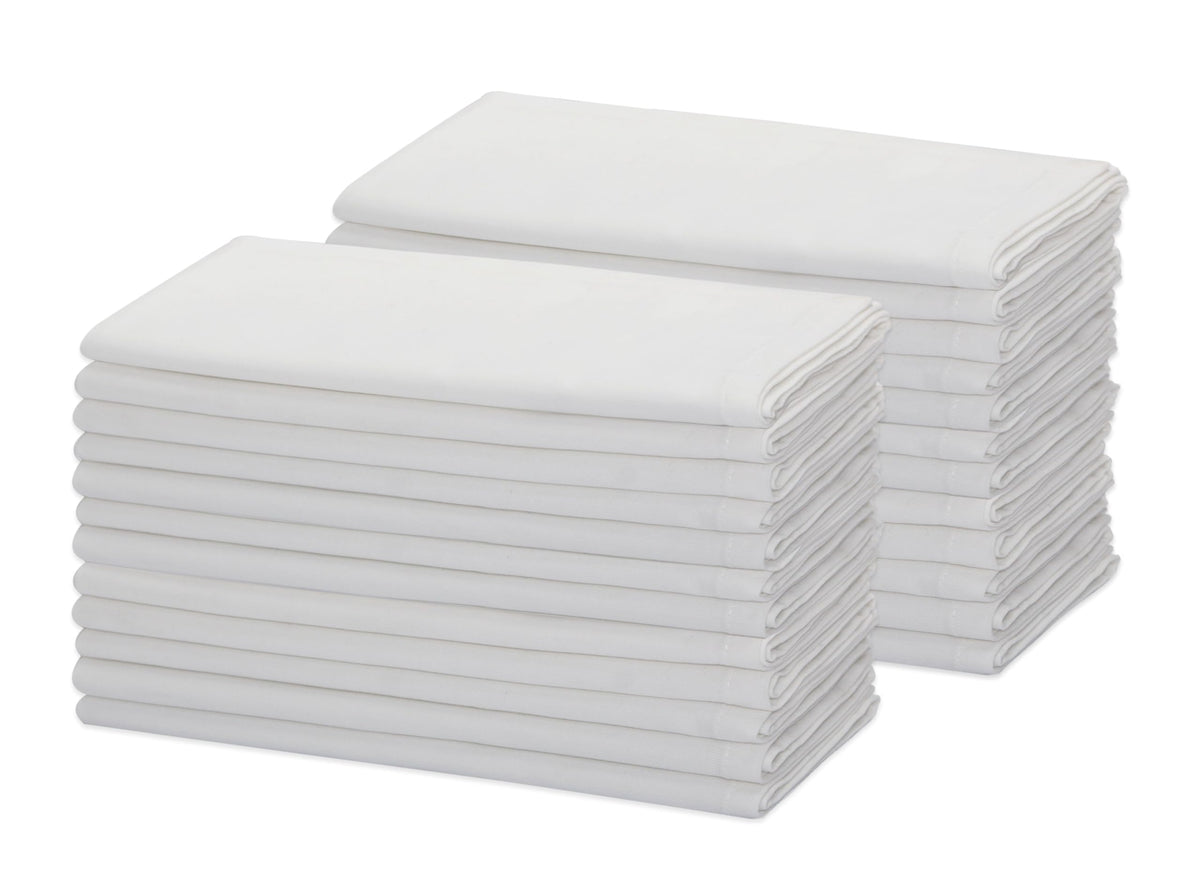 COTTON CRAFT white dinner napkins 24-set 17x17 inches for elegant daily meals.