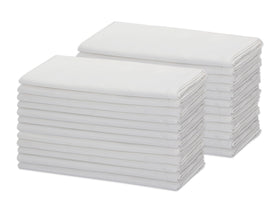 COTTON CRAFT white dinner napkins 24-set 17x17 inches for elegant daily meals.