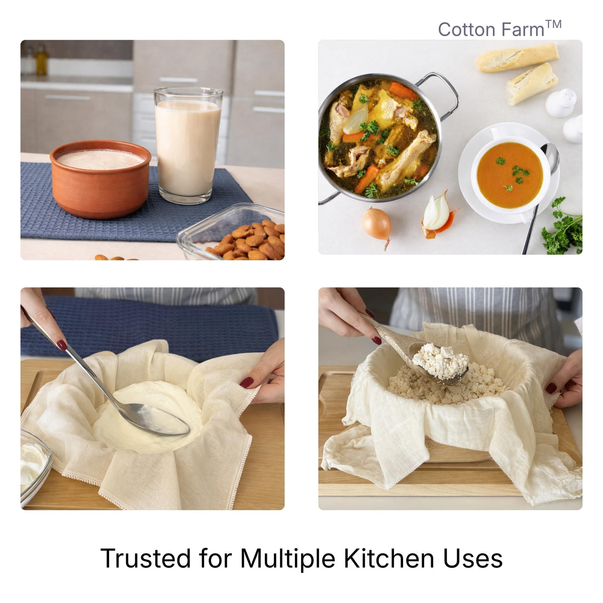 Cotton Farm from Mediterranean odorless food-safe material helps keep colors and tastes intact.