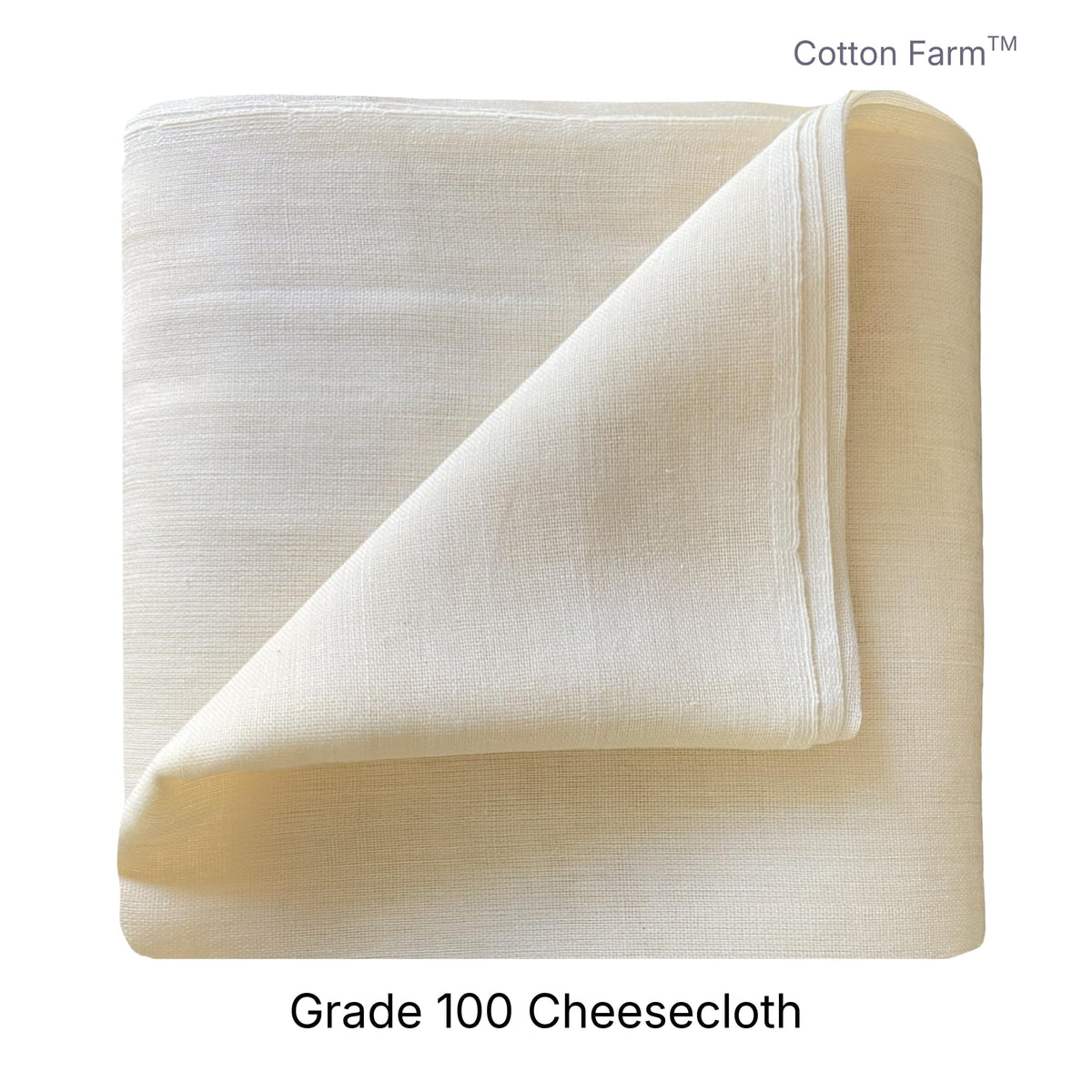 Cotton Farm from Mediterranean overlock edges stitch detail on cheesecloth, durable for repeated use.