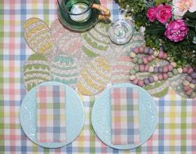 Spring Easter table setting with Cotton Craft Countryside Classic for festive meals.