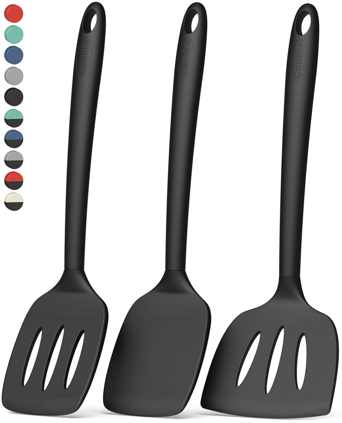 Coukre large fish spatula for delicate fish flipping with precision