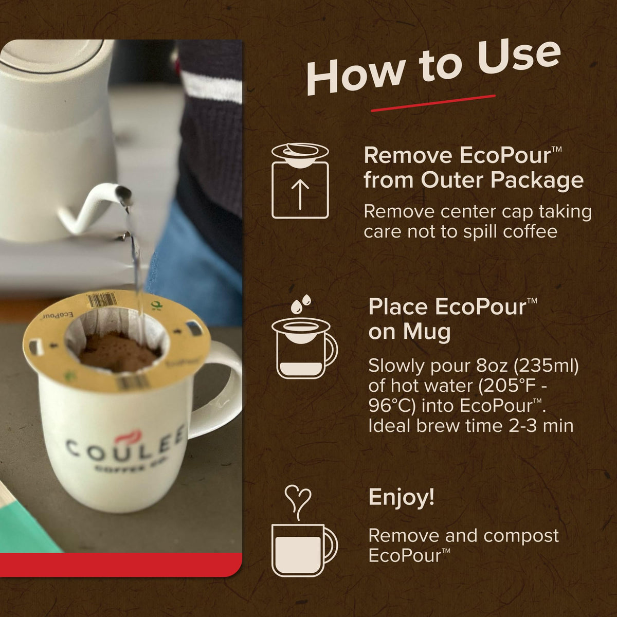 Coulee Core Roasts sampler with four flavors visible