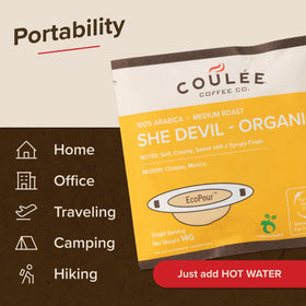 Coulee She-Devil flavor close-up with creamy sweetness