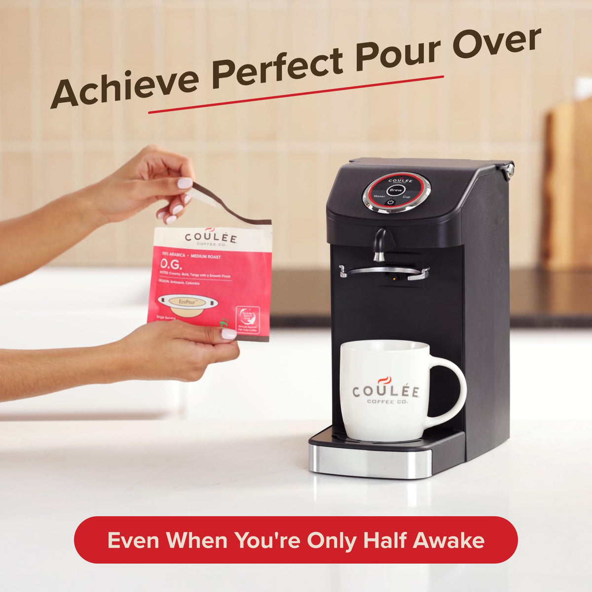 Coulée SWIRL delivers cafe-quality pour-over at home.