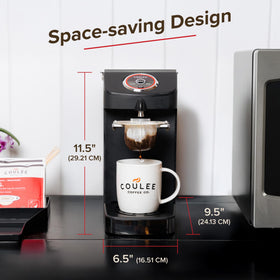 Coulée SWIRL's spigot provides a controlled, mess-free pour.