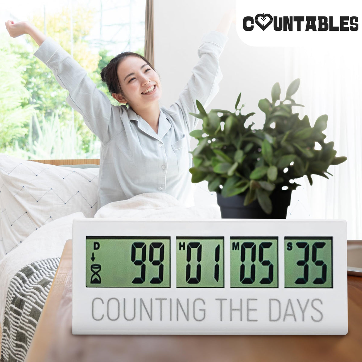 Countables countdown clock holiday countdown for Christmas and festive seasons.