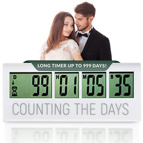 Countables countdown clock large LCD display showing days, hours, minutes, and seconds.