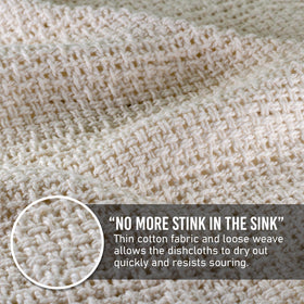 Close-up of cotton weave texture on Country Cottons Old Fashion dishcloth.