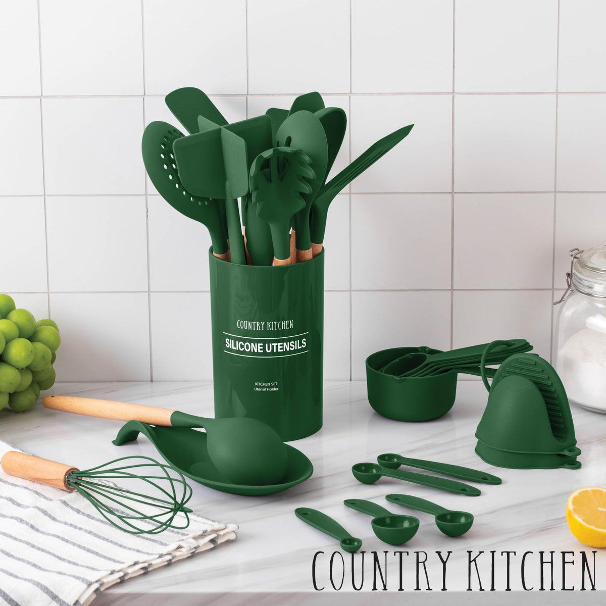 Country Kitchen dishwasher-safe silicone tops simplify cleaning