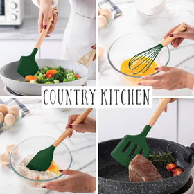 Country Kitchen green utensil set adds style to cooking and serving