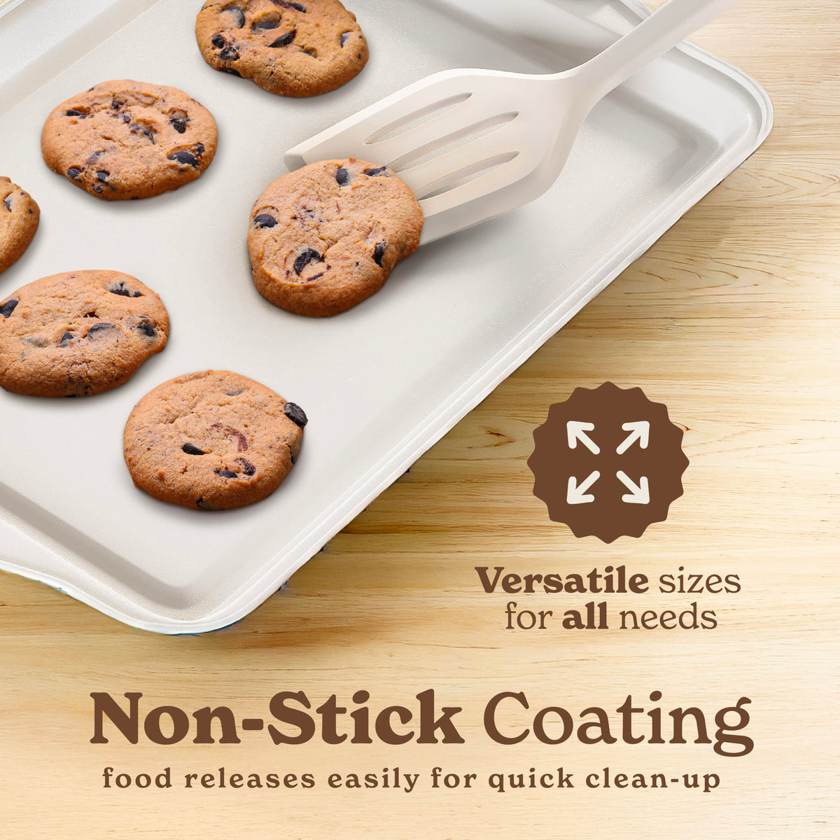 Country Kitchen nonstick cookie sheet for effortless release.